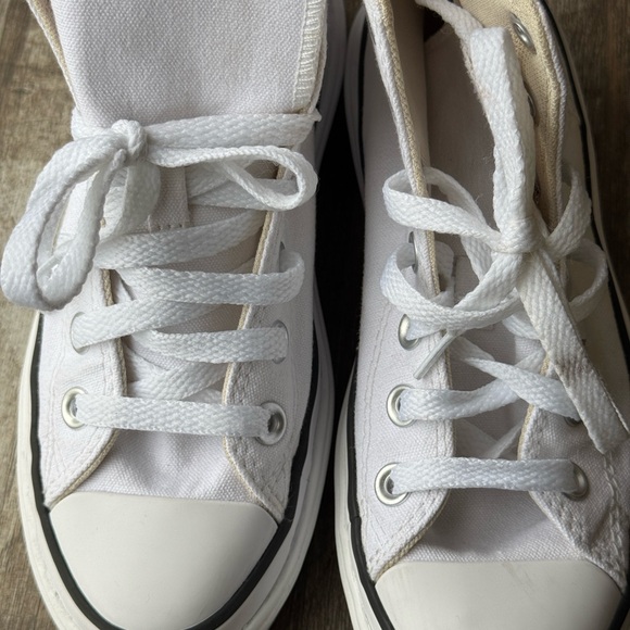 Converse Kids White High-Top Sneakers - Picture 11 of 13